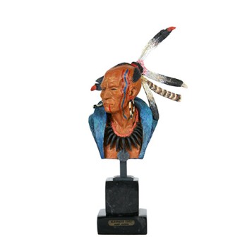 Algonquin Chief Bust, Painted