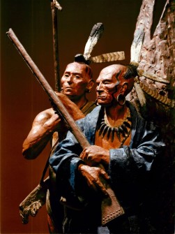 Algonquin Chief and Warrior, Painted