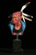 Algonquin Chief Bust, Painted